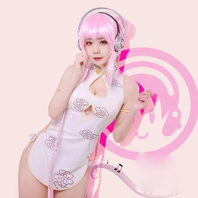 SUPERSONICO Cosplay Dress Set Super Sonico Chinese Dress Printed Cheongsam Uniforms Sexy Uniforms Cosplay Costume Wig Option
SUPERSONICO Cosplay Dress Set Super Sonico Chinese Dress Printed Cheongsam Uniforms Sexy Uniforms Cosplay Costume Wig Option