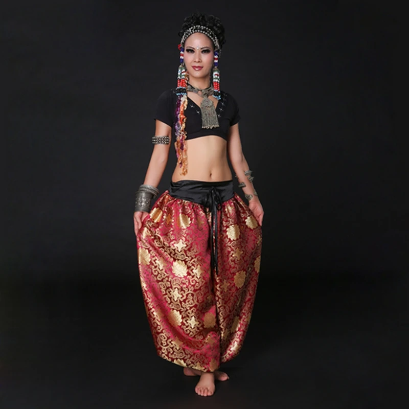 Women ATS Tribal Belly Dance Clothes Choli Tops and Pants Gypsy Dance Bloomers Harem Trousers Pants Costume Set
Women ATS Tribal Belly Dance Clothes Choli Tops and Pants Gypsy Dance Bloomers Harem Trousers Pants Costume Set
