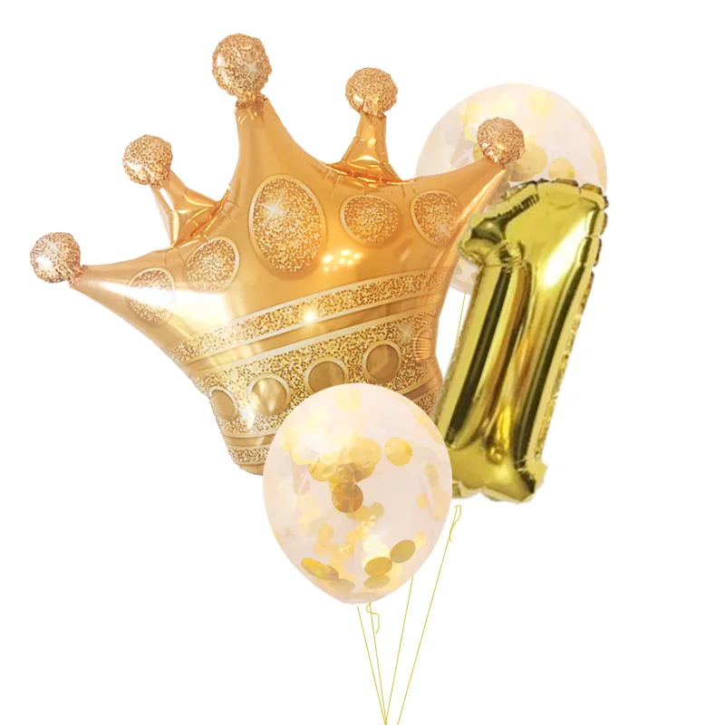 4pcs Happy Birthday Party Foil Gold Crown Confetti balloons Globos 1 2 3 years old Celebration Decorations child ToysBaby shower
4pcs Happy Birthday Party Foil Gold Crown Confetti balloons Globos 1 2 3 years old Celebration Decorations child ToysBaby shower