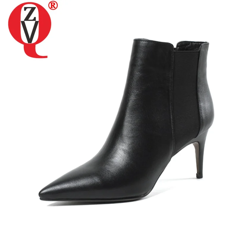 ZVQ high quality woman shoes 2019 winter fashion pointed toe handmade genuine leather ankle boots 7.5 cm heel plus size shoes
ZVQ high quality woman shoes 2019 winter fashion pointed toe handmade genuine leather ankle boots 7.5 cm heel plus size shoes