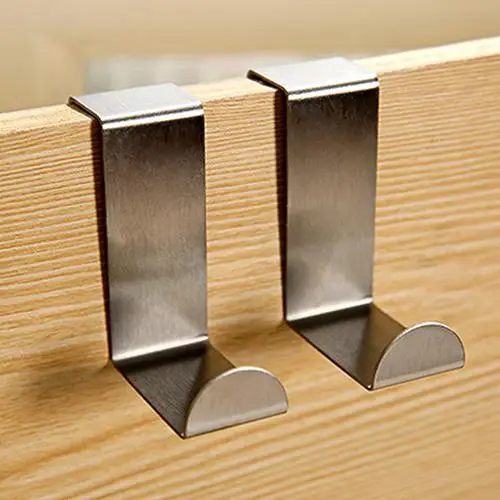 2PCS Stainless Steel Home Storage Organization Hooks Rails Bedroom Door Hanger Clothes Hanging Rack Holder Hooks for Bags Tools
2PCS Stainless Steel Home Storage Organization Hooks Rails Bedroom Door Hanger Clothes Hanging Rack Holder Hooks for Bags Tools