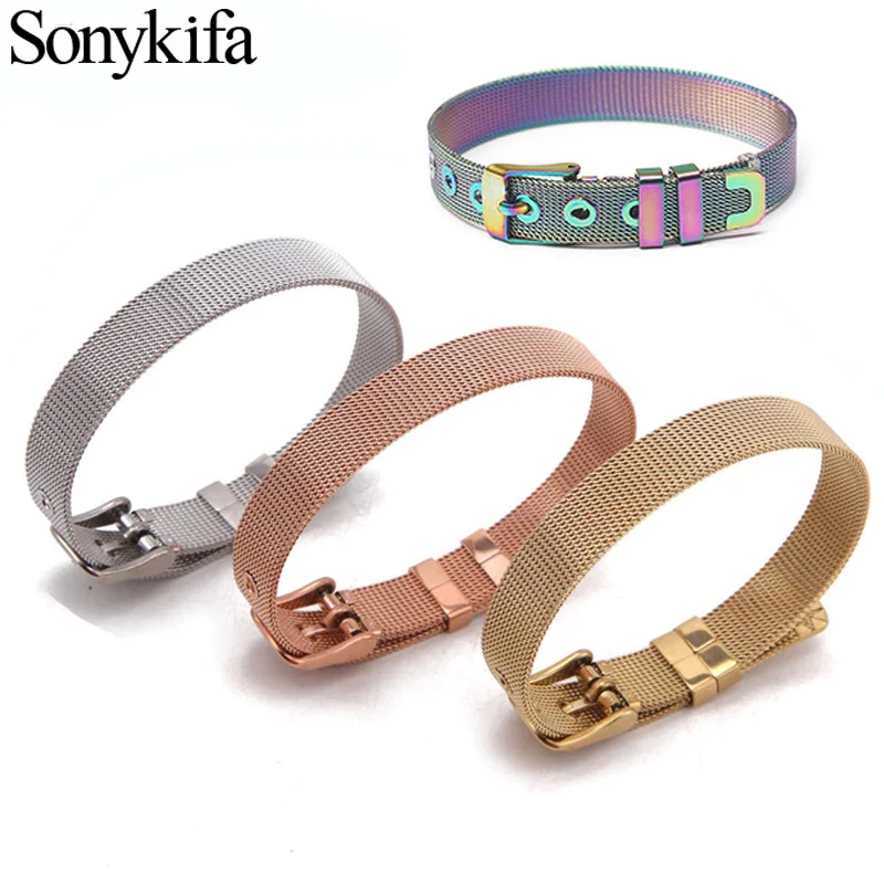 Keeper Jewelry Women Statement Stainless Steel Mesh Keeper Fine Bracelets With Slide Charms Bracelets Silver Rose Gold Black
Keeper Jewelry Women Statement Stainless Steel Mesh Keeper Fine Bracelets With Slide Charms Bracelets Silver Rose Gold Black