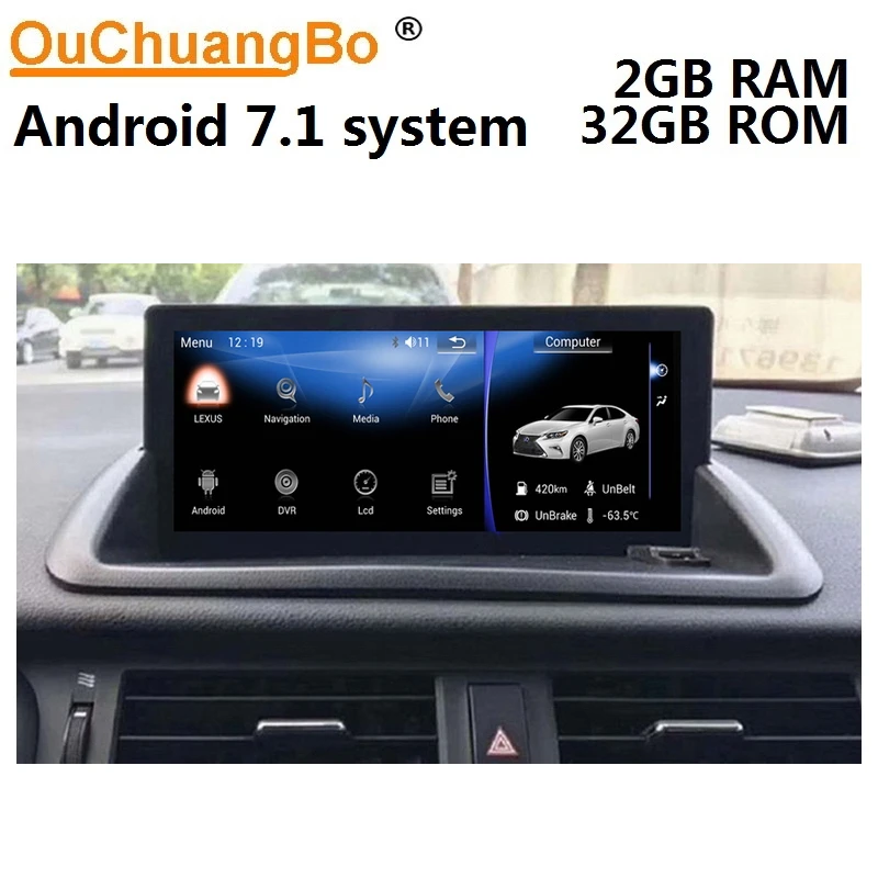 Ouchuangbo car audio gps navi head units multimedia player for Lexus CT200 2011-2017 support BT aux android 7.1 OS 4 Core 2+32
Ouchuangbo car audio gps navi head units multimedia player for Lexus CT200 2011-2017 support BT aux android 7.1 OS 4 Core 2+32