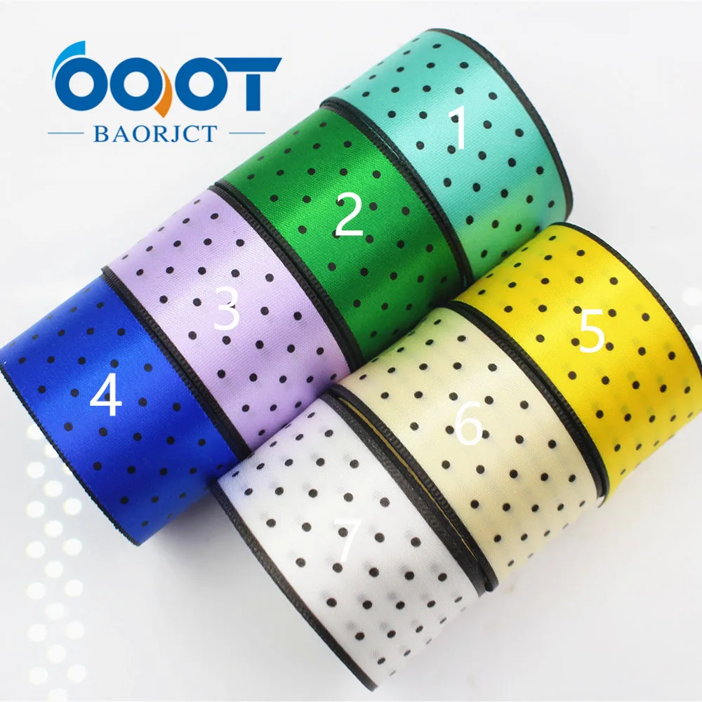 Лента для шитья OOOT BAORICT 1762221 в горошек grosgrain 25 мм 10 ярдов аксессуары головного