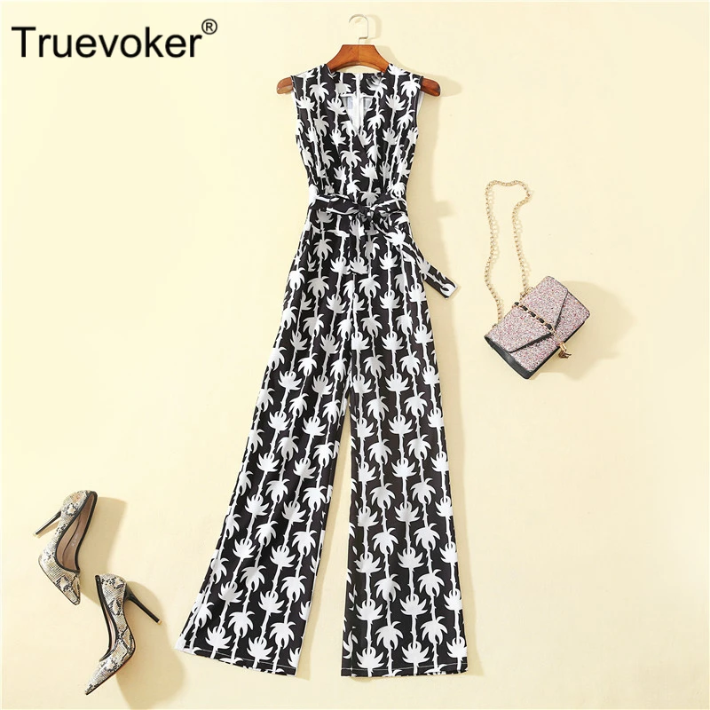 Truevoker European Designer Holiday Overalls Women's High Quality Sleeveless V-neck Color Block Printed With Sashes Jumpsuit
Truevoker European Designer Holiday Overalls Women's High Quality Sleeveless V-neck Color Block Printed With Sashes Jumpsuit