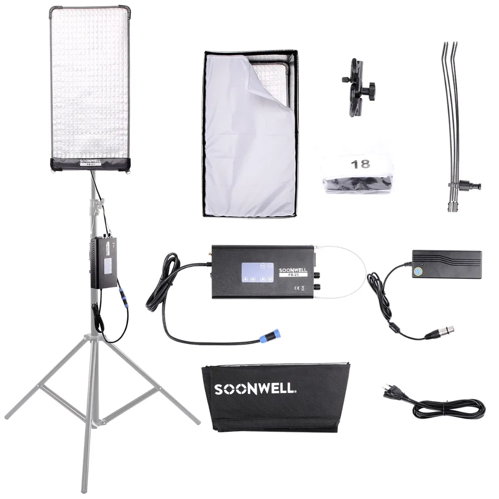 Soonwell FB-21 светильник LED Panel светильник Flexible LED светильник Mat Bi-color Photography светильник 100W 3000K-5600K Color
Soonwell FB-21 светильник LED Panel светильник Flexible LED светильник Mat Bi-color Photography светильник 100W 3000K-5600K Color