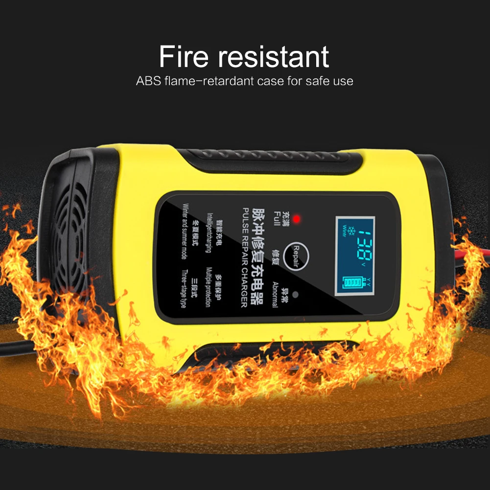Upgraded 12V 6A Motorcycle Car Battery Charger Maintainer & Desulfator Smart Battery Charger, Pulse Repair Charger LCD Display
Upgraded 12V 6A Motorcycle Car Battery Charger Maintainer & Desulfator Smart Battery Charger, Pulse Repair Charger LCD Display