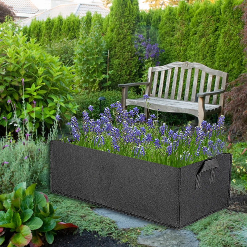 Grow Bags Non-Woven Fabric Raised Garden Bed Rectangle Planting Container Grow Bags Fabric Planter Pot For Plants Nursery Pot
Grow Bags Non-Woven Fabric Raised Garden Bed Rectangle Planting Container Grow Bags Fabric Planter Pot For Plants Nursery Pot