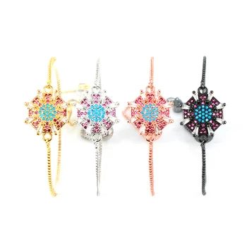 New Simple Jewelry Flower Design Pave Cubic Zirconia Crystal CZ Fashion Women's Bracelet for Women Adjustable DIY Jewelry
New Simple Jewelry Flower Design Pave Cubic Zirconia Crystal CZ Fashion Women's Bracelet for Women Adjustable DIY Jewelry