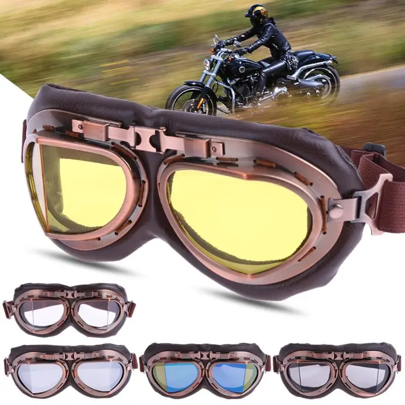 Classic Retro Bike Motorcycle Goggles Glasses Aviator Pilot Steampunk Wind Standproof UV Protection ATV Motocross Cycling Goggle
Classic Retro Bike Motorcycle Goggles Glasses Aviator Pilot Steampunk Wind Standproof UV Protection ATV Motocross Cycling Goggle