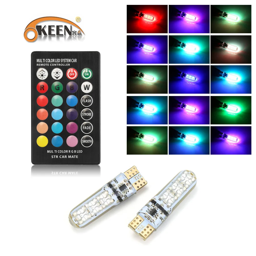 2x T10 W5W LED Car Lights LED Bulbs RGB 194 168 501 Strobe Led Lamp Reading Lights With Remote Control White Red Amber 12V
2x T10 W5W LED Car Lights LED Bulbs RGB 194 168 501 Strobe Led Lamp Reading Lights With Remote Control White Red Amber 12V
