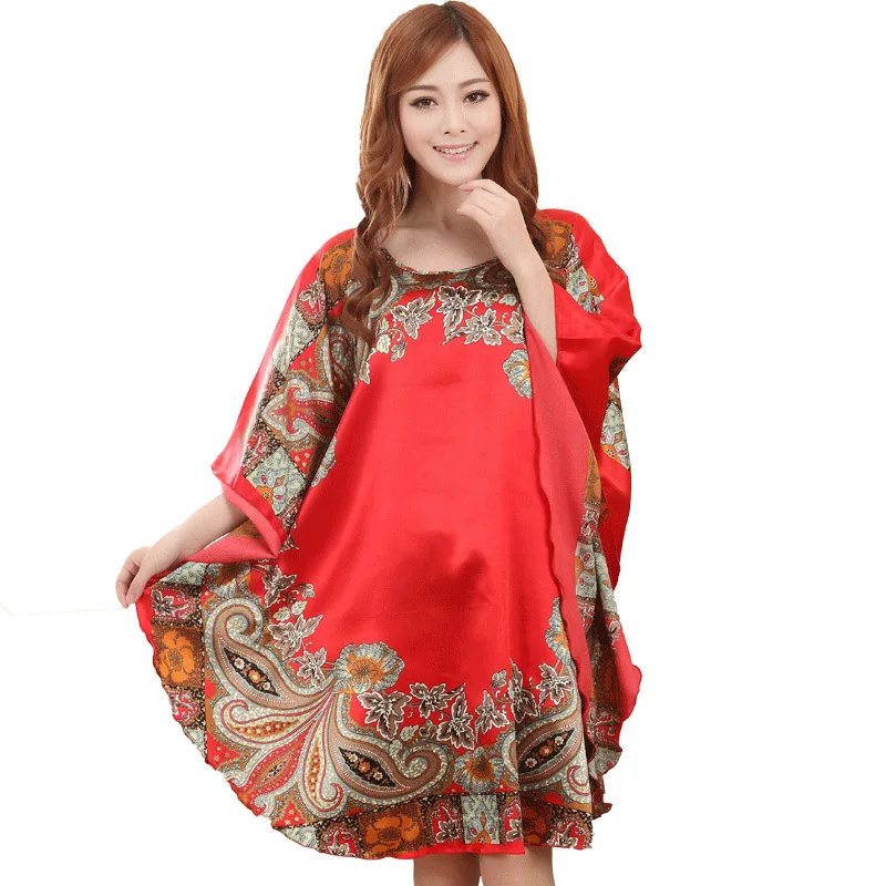 Hot Sale Red Summer Fashion Lady Robe Chinese Women's Rayon Bath Gown Yukata Nightgown Novelty Print Night Dress One Size
Hot Sale Red Summer Fashion Lady Robe Chinese Women's Rayon Bath Gown Yukata Nightgown Novelty Print Night Dress One Size