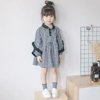 Newest Spring 2018 New Doll Collar Cuff Edge Plaid Dress Small Girls Children Dress for Girl
Newest Spring 2018 New Doll Collar Cuff Edge Plaid Dress Small Girls Children Dress for Girl