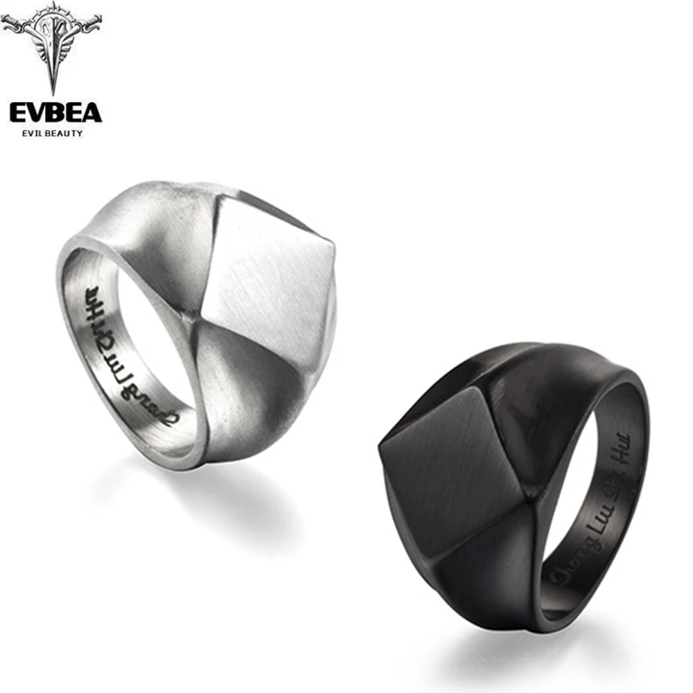 EVBEA Men's Quadrangle Flat-Top Signet Ring for Men Jewelry Titanium Steel Vintage Oxidation Gray Male Women Fashion Jewelry
EVBEA Men's Quadrangle Flat-Top Signet Ring for Men Jewelry Titanium Steel Vintage Oxidation Gray Male Women Fashion Jewelry
