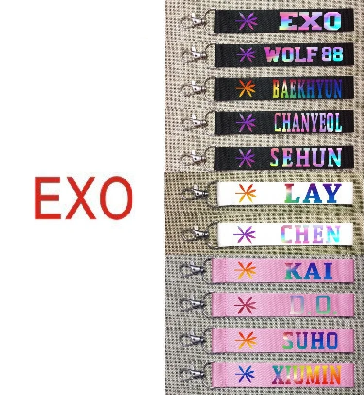 Exo Laser Lanyard Chanyeol Baekhyun Sehun D.o.Lay Kai XIUMIN Name Keychain Phone Case Keyring Bag Pendant Accessories New Kpop
Exo Laser Lanyard Chanyeol Baekhyun Sehun D.o.Lay Kai XIUMIN Name Keychain Phone Case Keyring Bag Pendant Accessories New Kpop