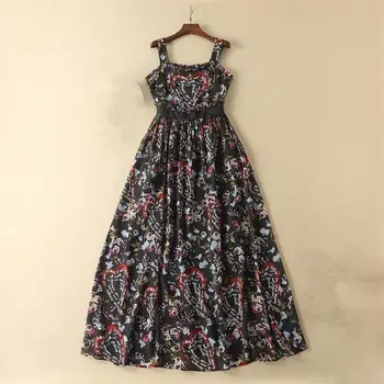 Women Long Dresses 2019 High Quality Runway Printed Spaghetti Strap Dress Ladies Maxi Dresses DX0489
Women Long Dresses 2019 High Quality Runway Printed Spaghetti Strap Dress Ladies Maxi Dresses DX0489