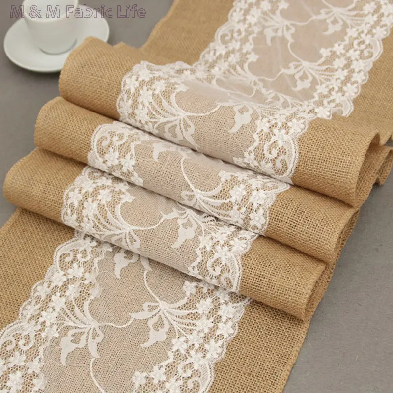 30x275cm 5 pcs vintage burlap linen lace hessian natural Jute table runner Christmas party decoration wedding adornment decorati
30x275cm 5 pcs vintage burlap linen lace hessian natural Jute table runner Christmas party decoration wedding adornment decorati