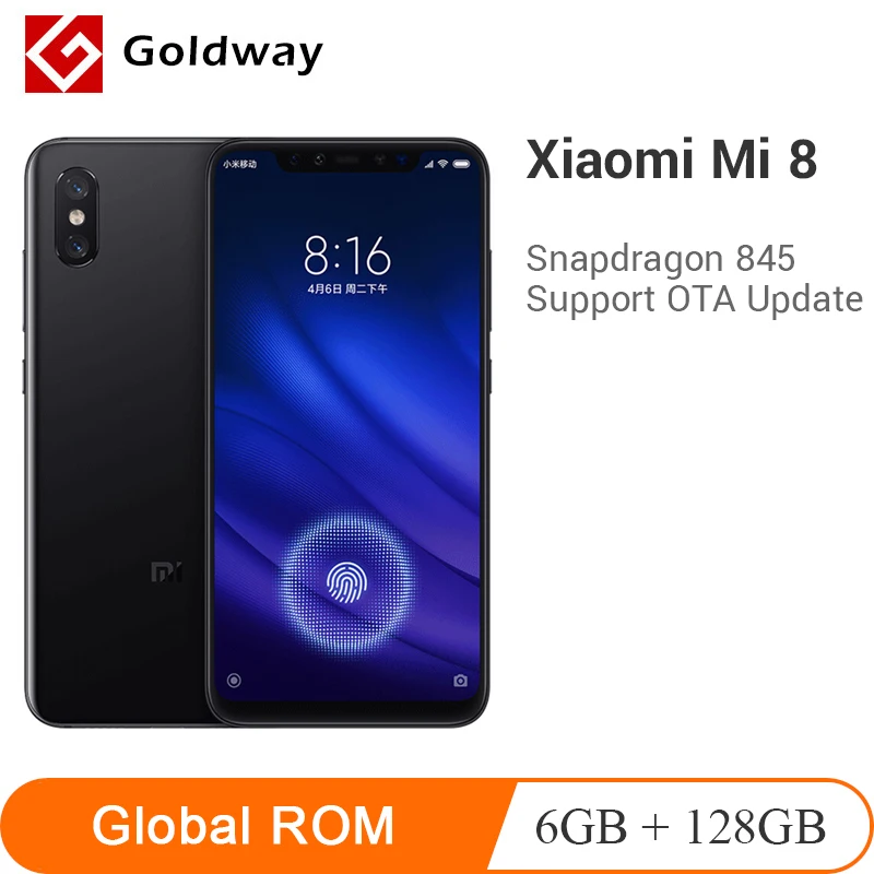 Original Xiaomi Mi 8 6GB 128GB Snapdragon 845 Mobile Phone In Screen Fingerprint Edition 6.21" FHD+ Full Screen Dual 12MP Camera
Original Xiaomi Mi 8 6GB 128GB Snapdragon 845 Mobile Phone In Screen Fingerprint Edition 6.21" FHD+ Full Screen Dual 12MP Camera