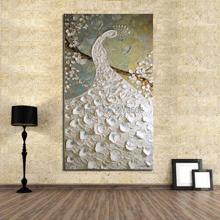 Handpainted Modern Knife Pictures On Canvas Pure White Peacock Art Oil Painting For Room Decor Wall Painting Hang Animals Craft
Handpainted Modern Knife Pictures On Canvas Pure White Peacock Art Oil Painting For Room Decor Wall Painting Hang Animals Craft