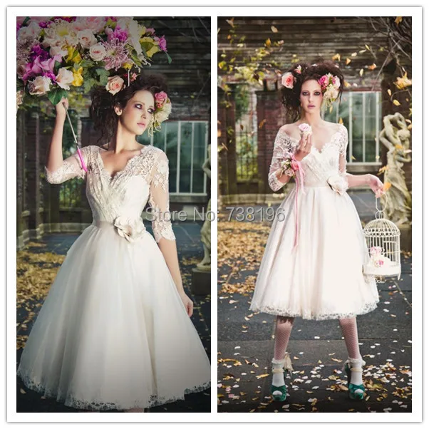 Fashion New Arrival Wedding dresses 2017 Three quarter Sleeve Lace Short White Handmade Flower Wedding dress vestido de festa
Fashion New Arrival Wedding dresses 2017 Three quarter Sleeve Lace Short White Handmade Flower Wedding dress vestido de festa