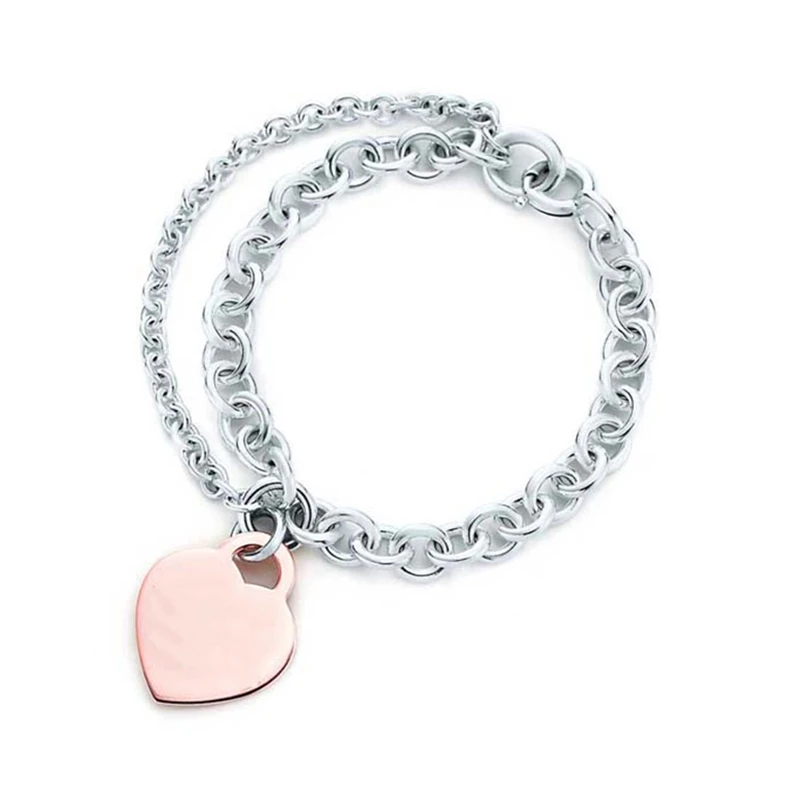 SHINEXIN 1:1 S925 Sterling Silver Original TIFF Pink Heart-Shape Pendant Bracelet For Women Fine High-quality Jewelry
SHINEXIN 1:1 S925 Sterling Silver Original TIFF Pink Heart-Shape Pendant Bracelet For Women Fine High-quality Jewelry