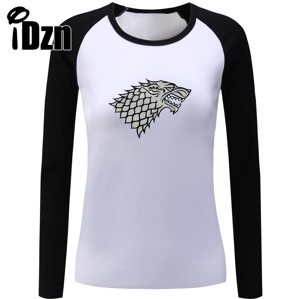 iDzn Fashion Women T shirt Game of Thrones Direwolf House Stark of Winterfell Winter is Coming Female Long Sleeve T-shirts Tops
iDzn Fashion Women T shirt Game of Thrones Direwolf House Stark of Winterfell Winter is Coming Female Long Sleeve T-shirts Tops