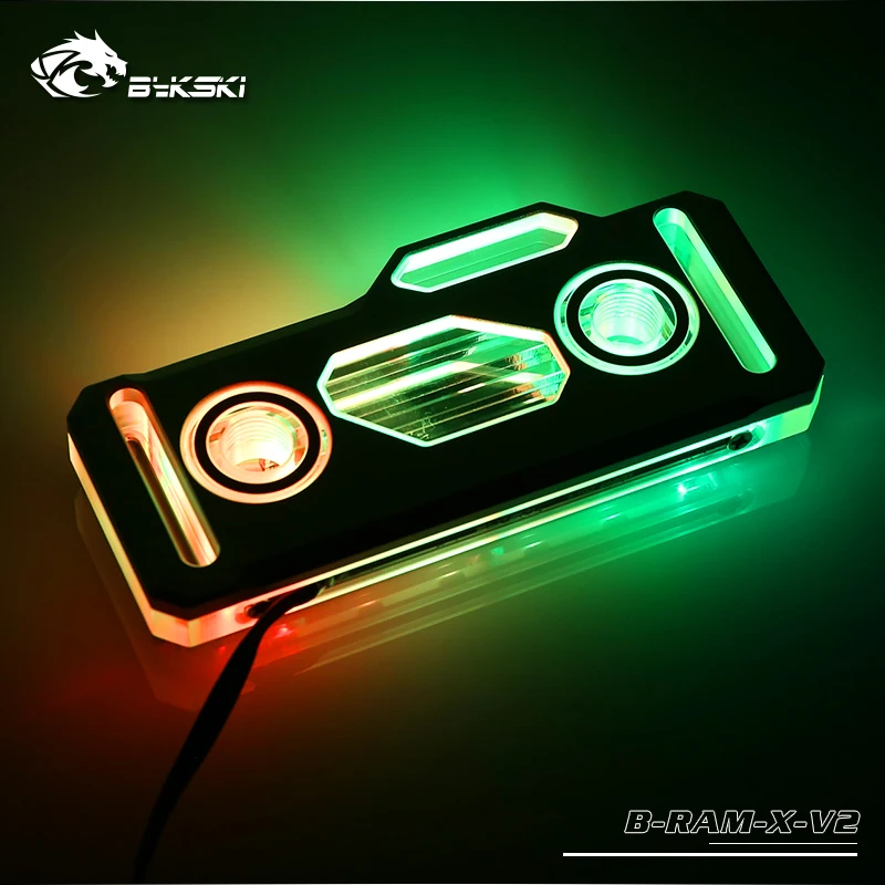 Bykski Ram Water Blocks, RBW light/Acrylic + Black/Silver Aluminum Alloy Cover, Support Dual Ram Channel. P/N: B-RAM-X-V2
Bykski Ram Water Blocks, RBW light/Acrylic + Black/Silver Aluminum Alloy Cover, Support Dual Ram Channel. P/N: B-RAM-X-V2