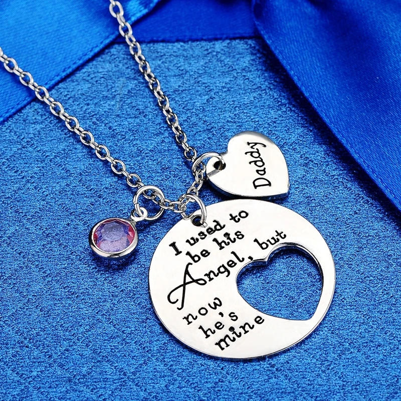 Daddy Dad Loss Memory I Used To Be His Angel Now Hes Mine Pendant Necklace Christmas Birthday Gifts for Dad or Daughter
Daddy Dad Loss Memory I Used To Be His Angel Now Hes Mine Pendant Necklace Christmas Birthday Gifts for Dad or Daughter
