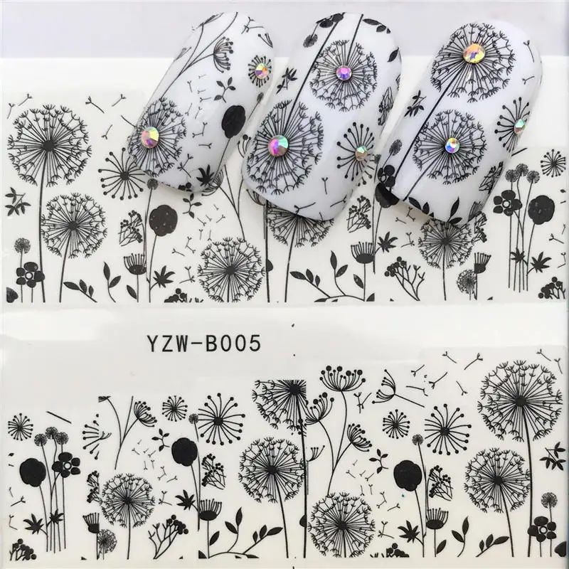 YWK 1 Sheet Dandelion/Flower Series Nail Water Decals Dream ChaserPattern Tranfer Sticker Nail Art Decoration
YWK 1 Sheet Dandelion/Flower Series Nail Water Decals Dream ChaserPattern Tranfer Sticker Nail Art Decoration