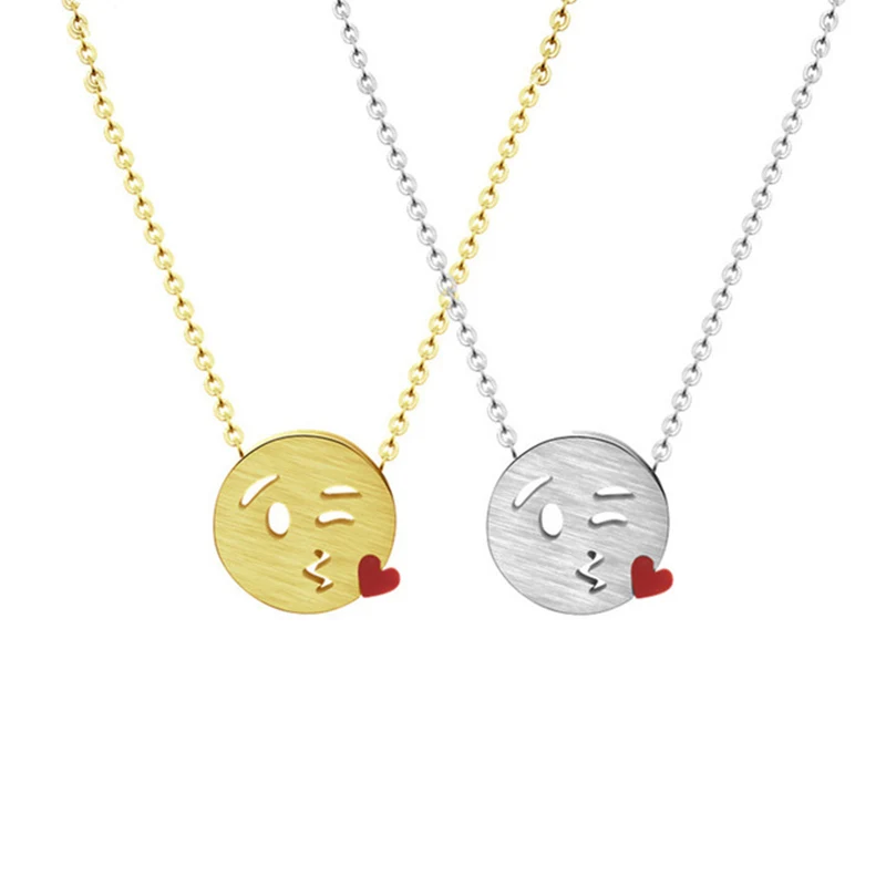 Gold Silver Color Emoji Smile Face Happy Kissy Kiss Me Choker Necklace Funny Positive Energy Emoticon Necklace Pendant Girls
Gold Silver Color Emoji Smile Face Happy Kissy Kiss Me Choker Necklace Funny Positive Energy Emoticon Necklace Pendant Girls
