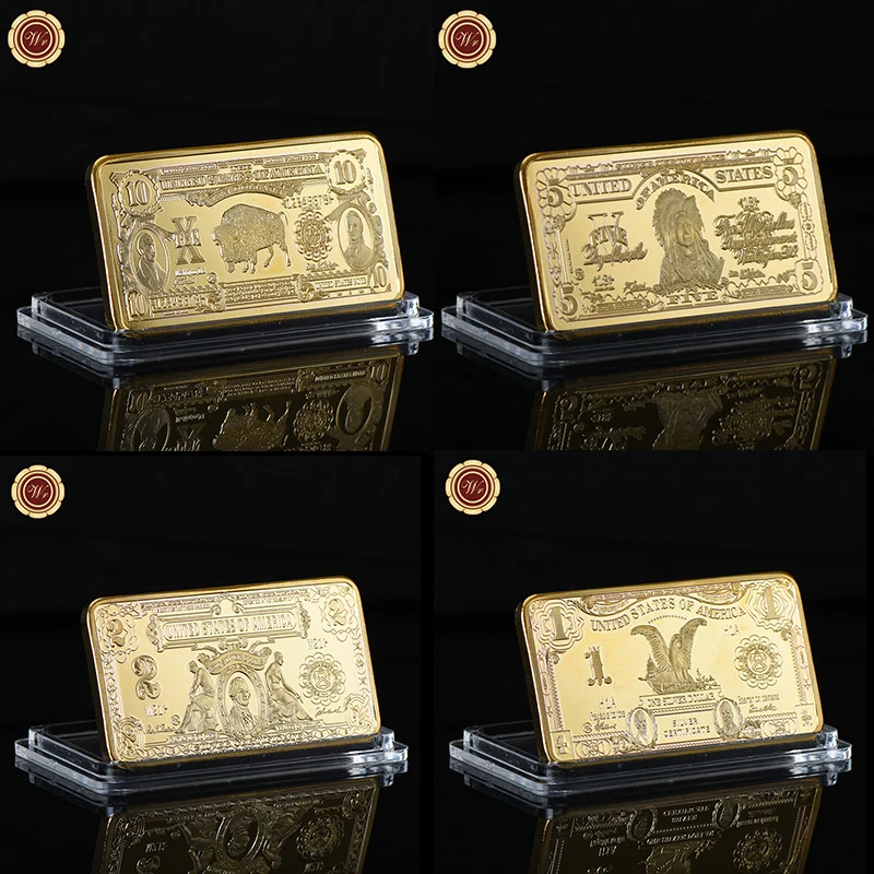 WR Gold Bullion Bar Banknote American Silver Dollars Coin Copy Metal Replica Gold Bars Souvenir Crafts for Christmas Gifts
WR Gold Bullion Bar Banknote American Silver Dollars Coin Copy Metal Replica Gold Bars Souvenir Crafts for Christmas Gifts
