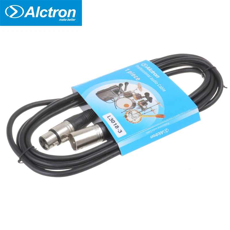 Удлинительный кабель для микрофона Alctron L3018 3 м аудиокабель линия xlr | Электроника