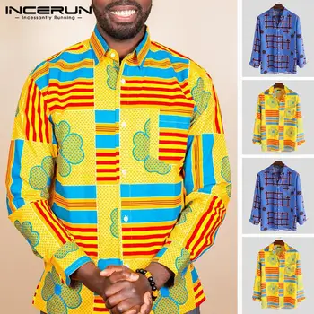 INCERUN Men Shirt Printing Button Lapel Long Sleeve Brand Dress Shirts Men 2020 Loose Fashion Dashiki Men African Clothing S-5XL
INCERUN Men Shirt Printing Button Lapel Long Sleeve Brand Dress Shirts Men 2020 Loose Fashion Dashiki Men African Clothing S-5XL
