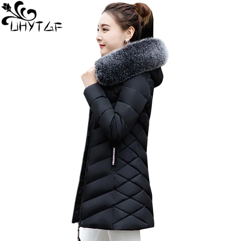 UHYTGF M-3XL long parka Women Big fur collar Hooded Down Jacket Warm Winter Coat Slim Thicken Parker Cotton Outerwear Ladie1010
UHYTGF M-3XL long parka Women Big fur collar Hooded Down Jacket Warm Winter Coat Slim Thicken Parker Cotton Outerwear Ladie1010