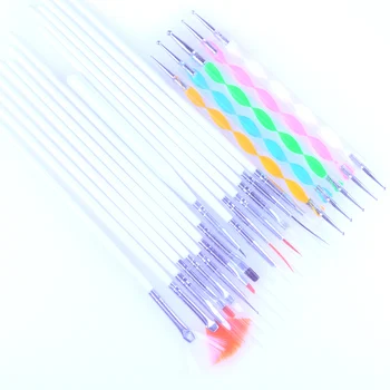 20Pcs Nail Art Design Painting Drawing Brush 2 Way Marbleizing Dotting Pen Acrylic Gel UV Builder Flat Fan Tool Set Kit Manicure
20Pcs Nail Art Design Painting Drawing Brush 2 Way Marbleizing Dotting Pen Acrylic Gel UV Builder Flat Fan Tool Set Kit Manicure