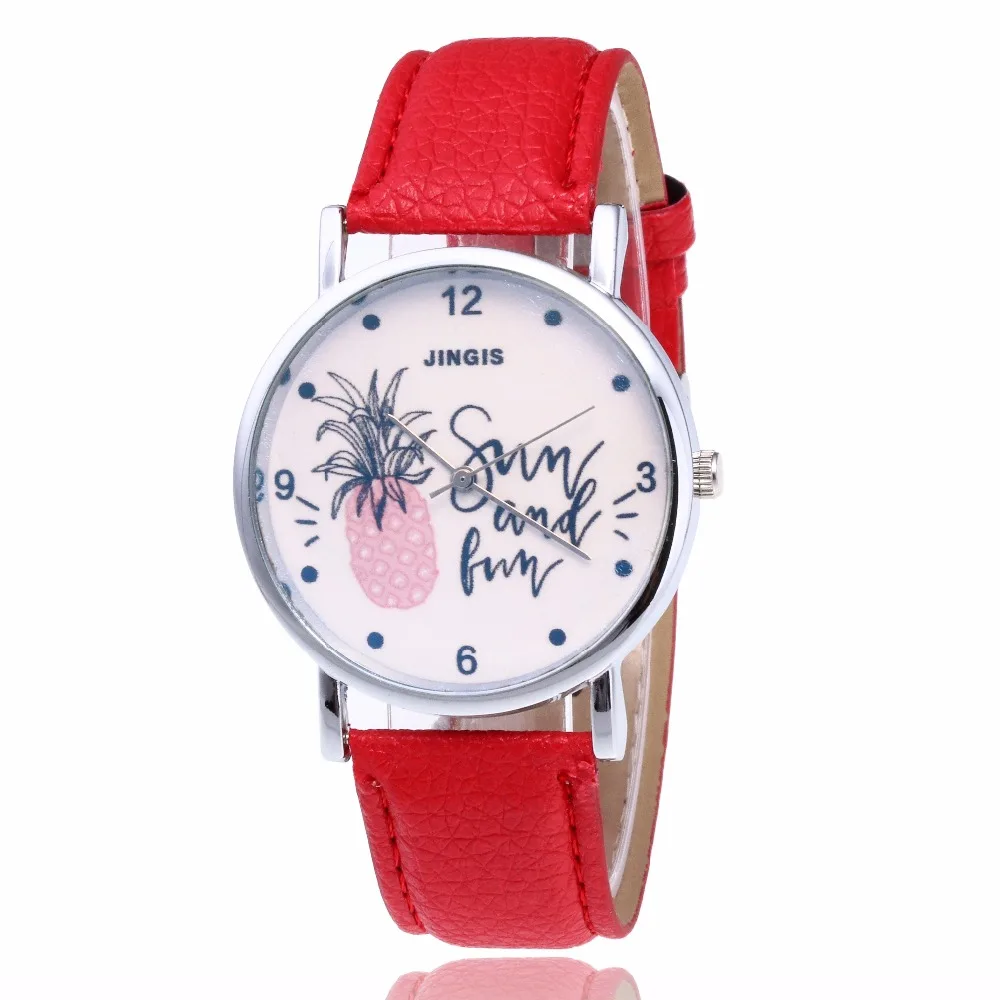 Mance Creative Design Summer Pineapple Pattern Leather Men Women Watches Fresh New Style Woman Wristwatch Lady Watch Hot Sale
Mance Creative Design Summer Pineapple Pattern Leather Men Women Watches Fresh New Style Woman Wristwatch Lady Watch Hot Sale