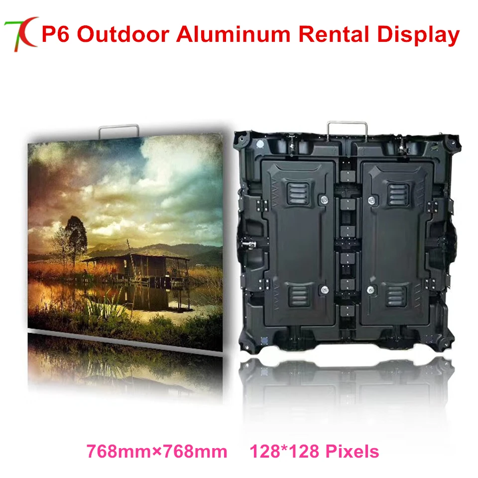 P6 открытый 768*768 мм smd3535 Открытый водонепроницаемый алюминиевый шкаф дисплей IP65