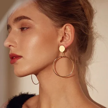 LOVBEAFS Simple Geometric Big Round Circle Earrings For Women Gold Sliver Color Fashion Hollow Drop Dangle Earrings Jewelry
LOVBEAFS Simple Geometric Big Round Circle Earrings For Women Gold Sliver Color Fashion Hollow Drop Dangle Earrings Jewelry