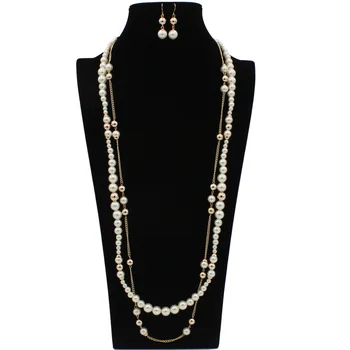 Wholesale Lots 2018 New Bohemia Long Tassel Sweater Chain Pearl Necklace Set Earrings Geometry Layered Beads Jewelry Sets Women 
Wholesale Lots 2018 New Bohemia Long Tassel Sweater Chain Pearl Necklace Set Earrings Geometry Layered Beads Jewelry Sets Women