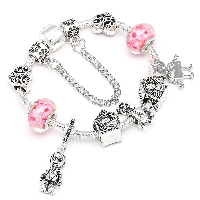 BAOPON 2019 Newest Pink Crystal Charm Bracelet Simple Cute Boy Pendant Snake Chain Pandora Bracelet for Women DIY Making Jewelry
BAOPON 2019 Newest Pink Crystal Charm Bracelet Simple Cute Boy Pendant Snake Chain Pandora Bracelet for Women DIY Making Jewelry