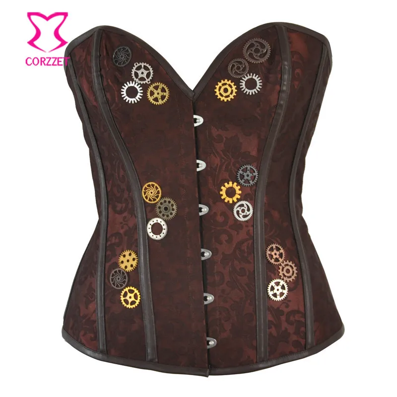 Brown Brocade Steel Boned Waist Trainers Corset Steampunk Clothing Vintage Gothic Korsett For Women Sexy Burlesque Costume
Brown Brocade Steel Boned Waist Trainers Corset Steampunk Clothing Vintage Gothic Korsett For Women Sexy Burlesque Costume