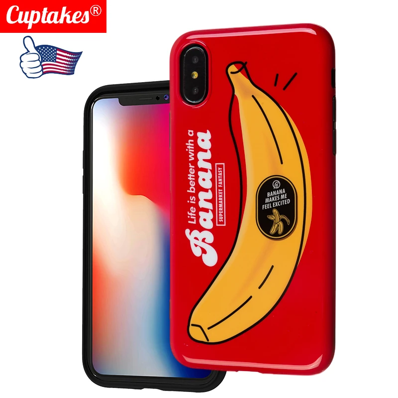 Luxury Original Cute Cartoon Banana IMD Soft Silicone Case for Apple iPhone 7 8 Plus X XS Max XR 6 6S Life is better Phone cases
Luxury Original Cute Cartoon Banana IMD Soft Silicone Case for Apple iPhone 7 8 Plus X XS Max XR 6 6S Life is better Phone cases