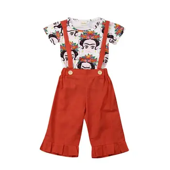 2PCS Set Toddler Kids Baby Girl Floral Short Sleeve T-shirt Tops Wide Leg Suspender Pant Overalls Fashion Girls Clothing Set
2PCS Set Toddler Kids Baby Girl Floral Short Sleeve T-shirt Tops Wide Leg Suspender Pant Overalls Fashion Girls Clothing Set