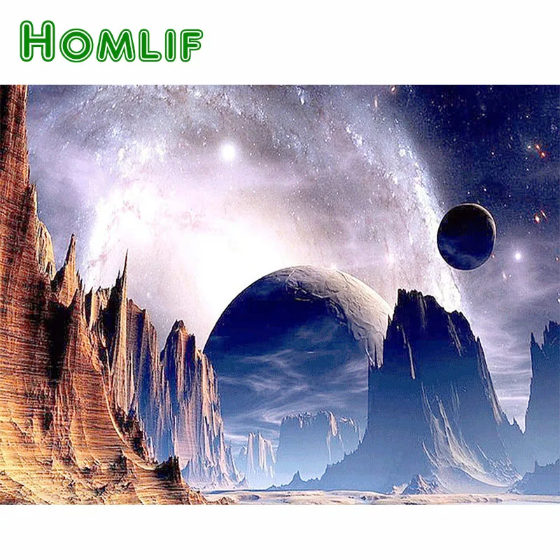 HOMLIF Full Round drill 5D DIY Diamond embroidery Space planet Moon Diamond Painting Cross Stitch Rhinestone Mosaic decoration
HOMLIF Full Round drill 5D DIY Diamond embroidery Space planet Moon Diamond Painting Cross Stitch Rhinestone Mosaic decoration