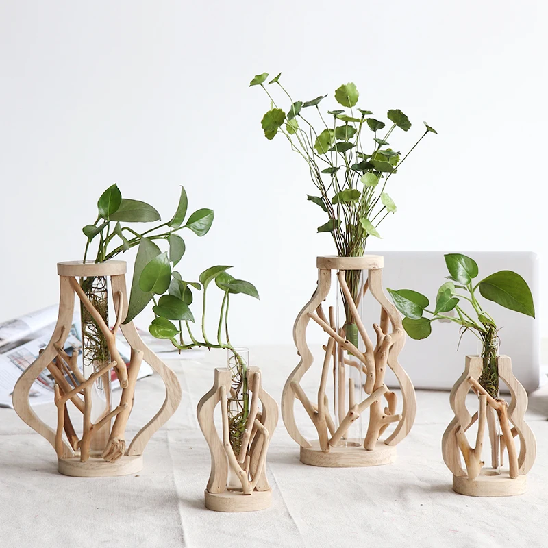 Wooden Vase for Desktop Decorated with Solid Wood Flower Pot for Water Planting Creative Home/Office Decorative Vase
Wooden Vase for Desktop Decorated with Solid Wood Flower Pot for Water Planting Creative Home/Office Decorative Vase