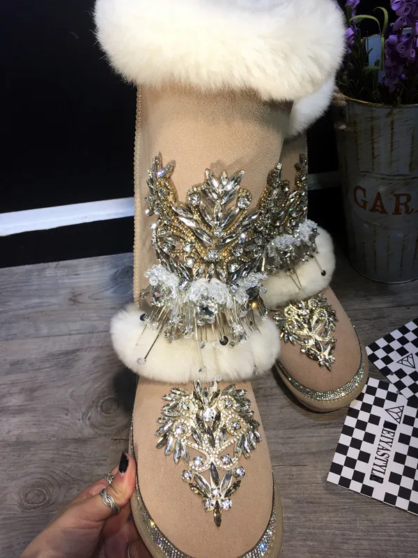 zapatos de mujer 2018 Shoes Woman Leather Fur Wool Knee-high Boots Crystal Flats Crystal Fur Snow Boots botas mujer Woman Boots
zapatos de mujer 2018 Shoes Woman Leather Fur Wool Knee-high Boots Crystal Flats Crystal Fur Snow Boots botas mujer Woman Boots