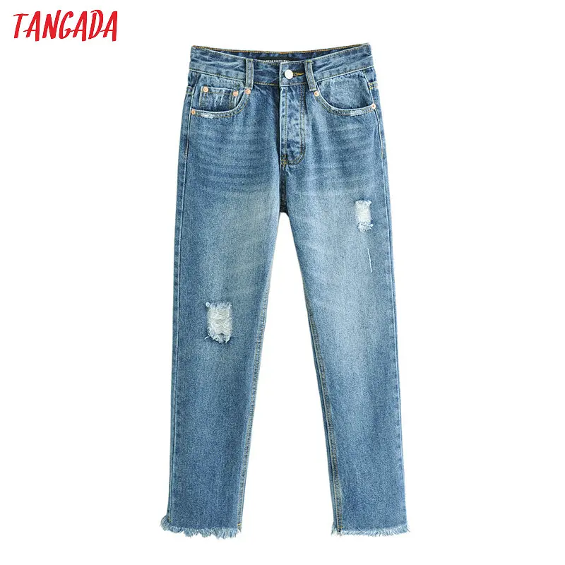 Tangada women denim jeans with hole cropped trousers ladies jeans zipper pocket fashion 2019 female jeans trousers brand FN53
Tangada women denim jeans with hole cropped trousers ladies jeans zipper pocket fashion 2019 female jeans trousers brand FN53