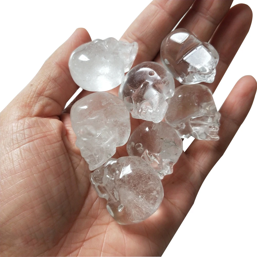 7pcs 1 inch Natural White Crystal Skull crystal clear skull hand precision carving gems artware Collection or home decoration
7pcs 1 inch Natural White Crystal Skull crystal clear skull hand precision carving gems artware Collection or home decoration