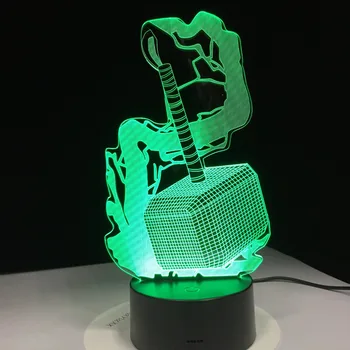 Avengers Alliance Thor Hammer 3D Movie Anime Figure Night Light Creative LED Night Lamp Children's Bedroom Bedside Lamp
Avengers Alliance Thor Hammer 3D Movie Anime Figure Night Light Creative LED Night Lamp Children's Bedroom Bedside Lamp