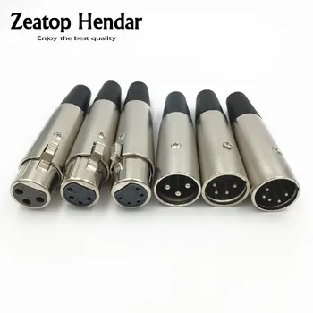 50Pcs Metal XLR 3 4 5 Pin Plug Male Female Solder Adapter Connector for Music Desk Speaker Audio Microphone Mic Cable Silver
50Pcs Metal XLR 3 4 5 Pin Plug Male Female Solder Adapter Connector for Music Desk Speaker Audio Microphone Mic Cable Silver